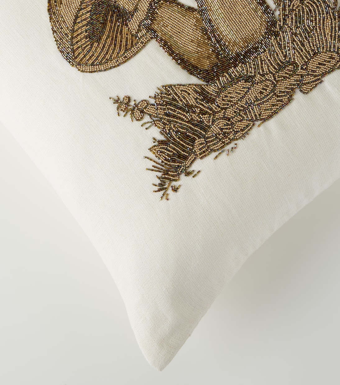 Botanist Mushrooms Large linen cushion | Jonathan Adler