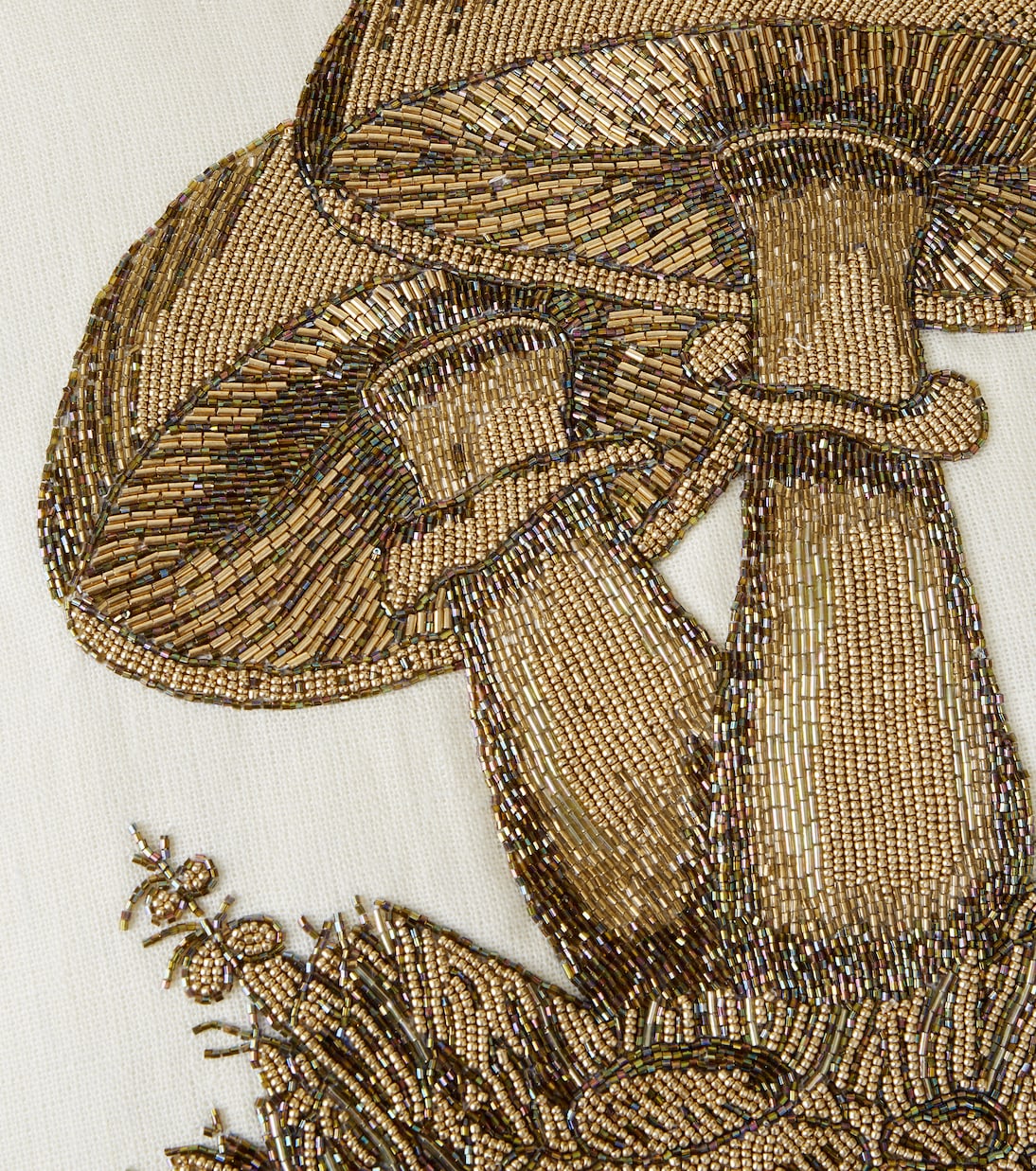 Botanist Mushrooms Large linen cushion | Jonathan Adler