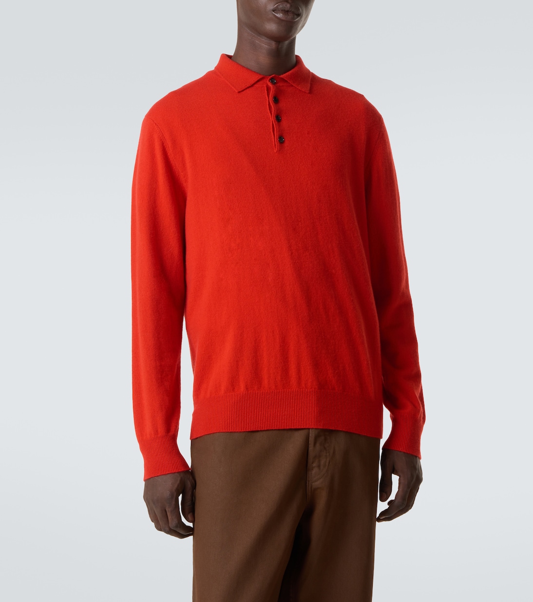 Cashmere polo sweater | Allude