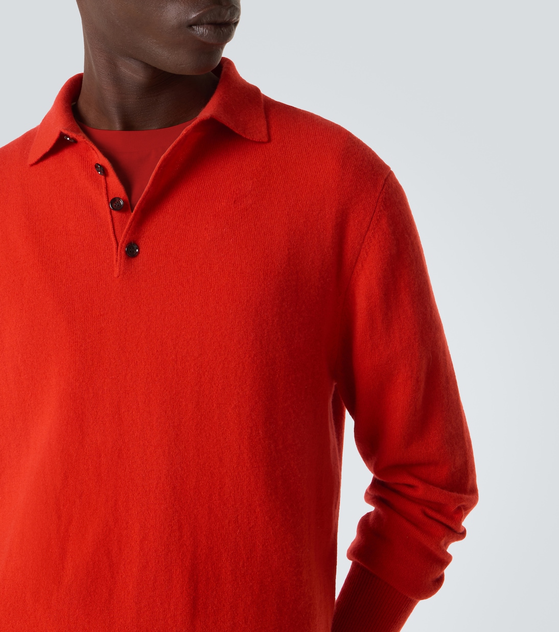Cashmere polo sweater | Allude