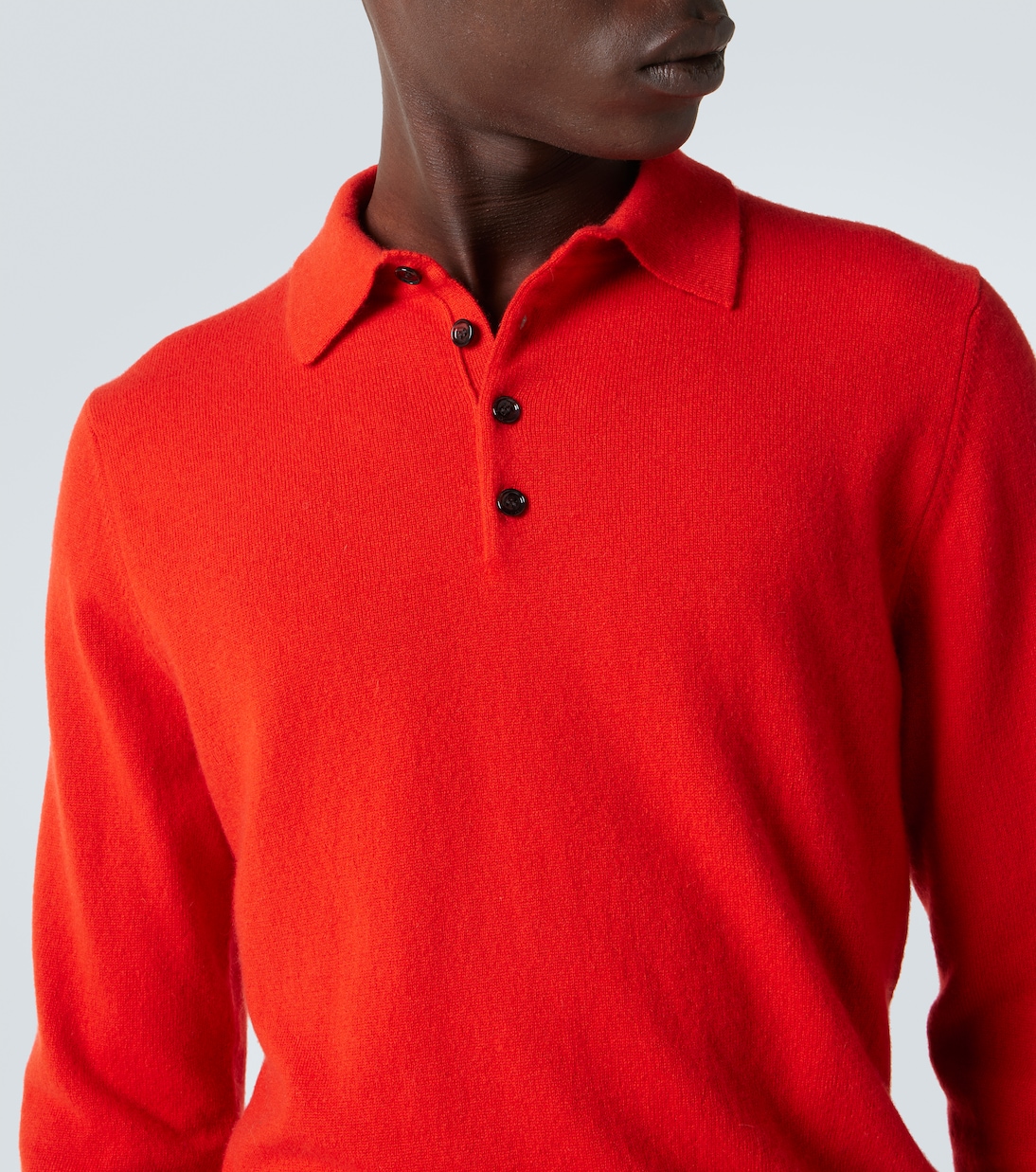 Cashmere polo sweater | Allude