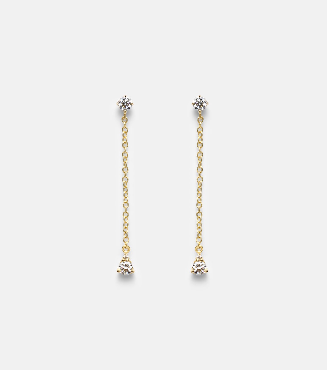 Perfect Pear 14kt gold drop earrings with diamonds | Stone and Strand