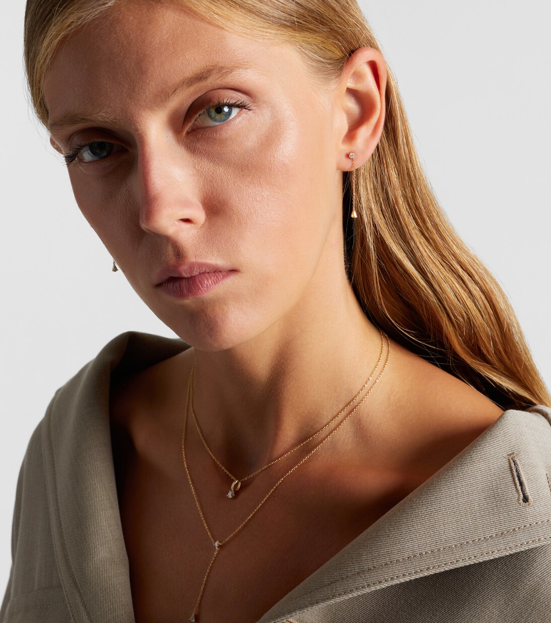 Perfect Pear 14kt gold drop earrings with diamonds | Stone and Strand