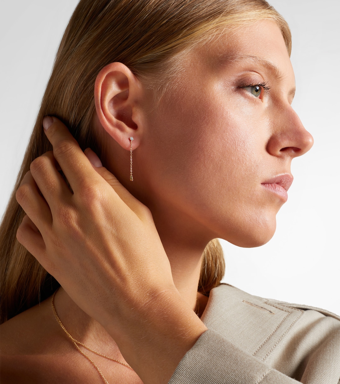 Perfect Pear 14kt gold drop earrings with diamonds | Stone and Strand