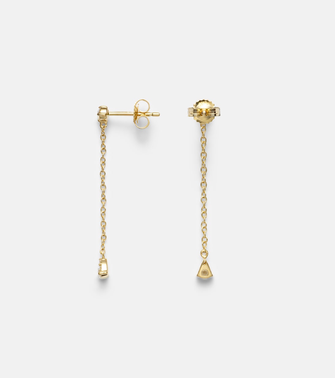 Perfect Pear 14kt gold drop earrings with diamonds | Stone and Strand
