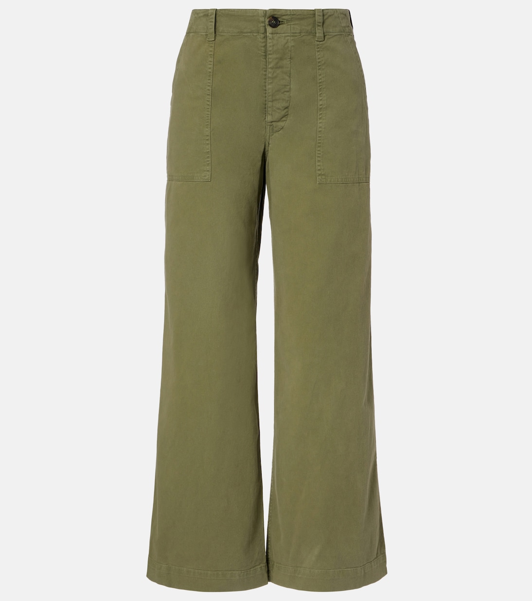 Leon mid-rise cotton twill wide-leg pants | Nili Lotan
