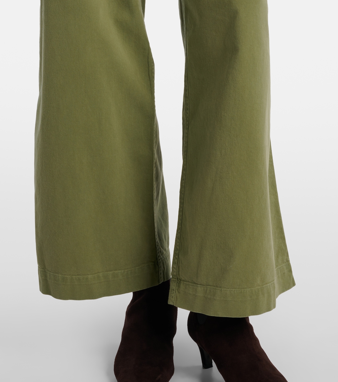 Leon mid-rise cotton twill wide-leg pants | Nili Lotan