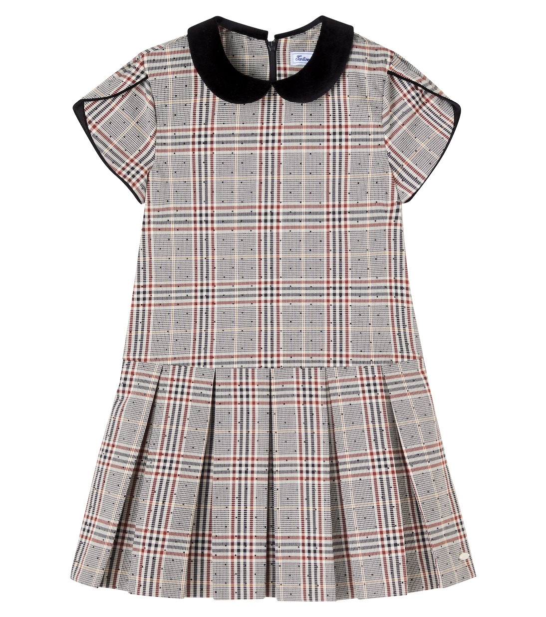 Checked pleated dress | Tartine et Chocolat