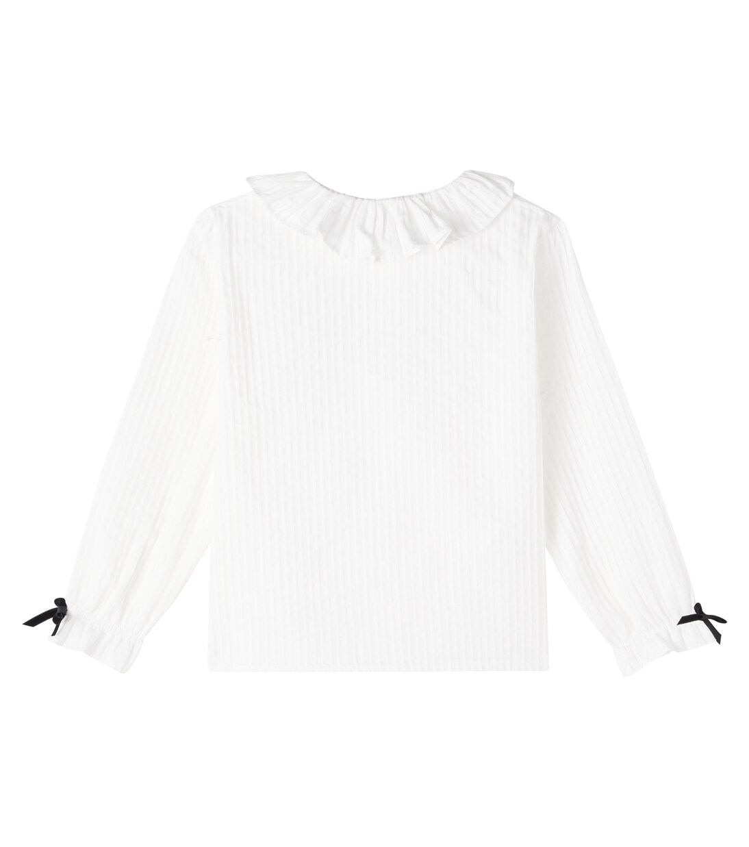 Camisa Betty de algodón a rayas con lazo | La Coqueta