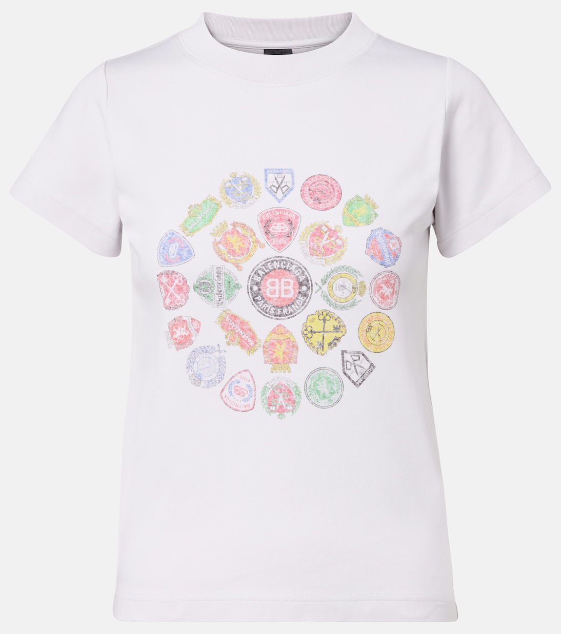 T-shirt in jersey di cotone con stampa | Balenciaga