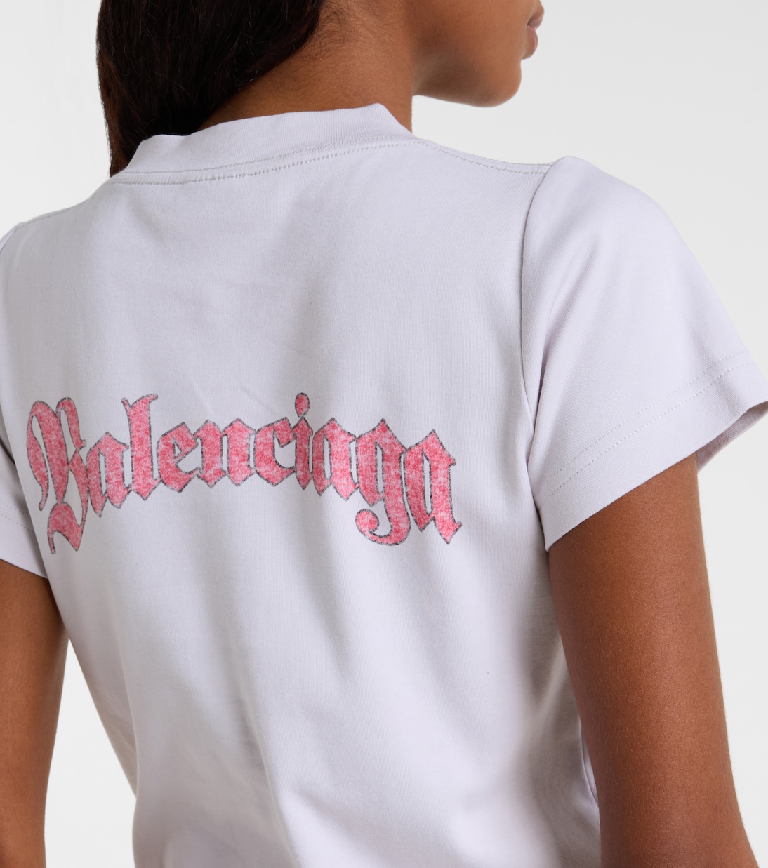 T-shirt in jersey di cotone con stampa | Balenciaga