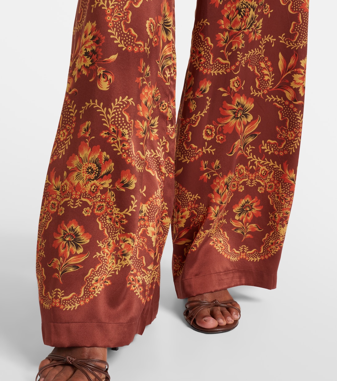 Pantalon ample Seraphina imprimé en soie | Alémais