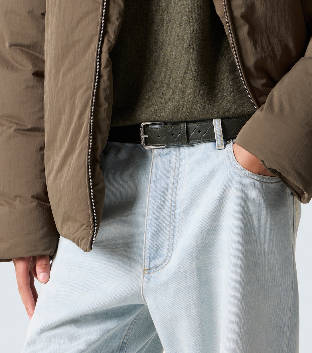 Intrecciato embossed leather belt | Bottega Veneta