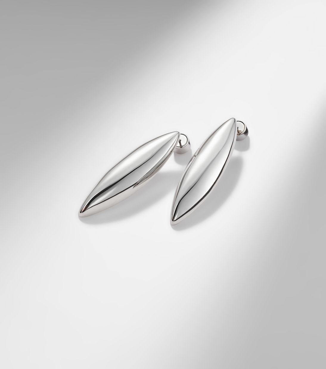 Puffy Dagger Small 10kt rhodium-plated earrings | Jennifer Fisher