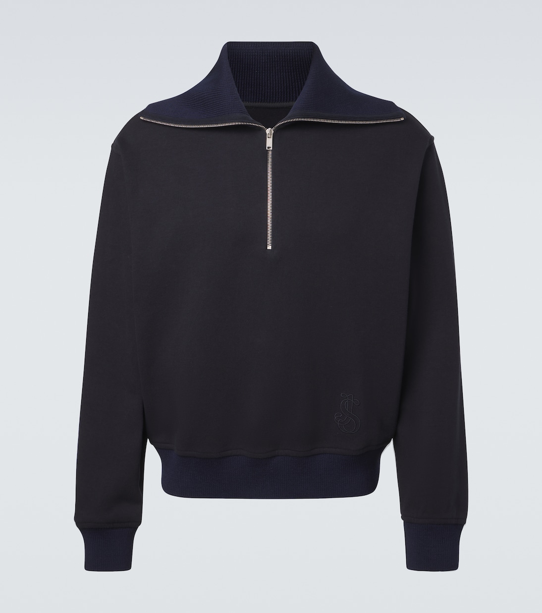 Cotton half-zip sweatshirt | Jil Sander
