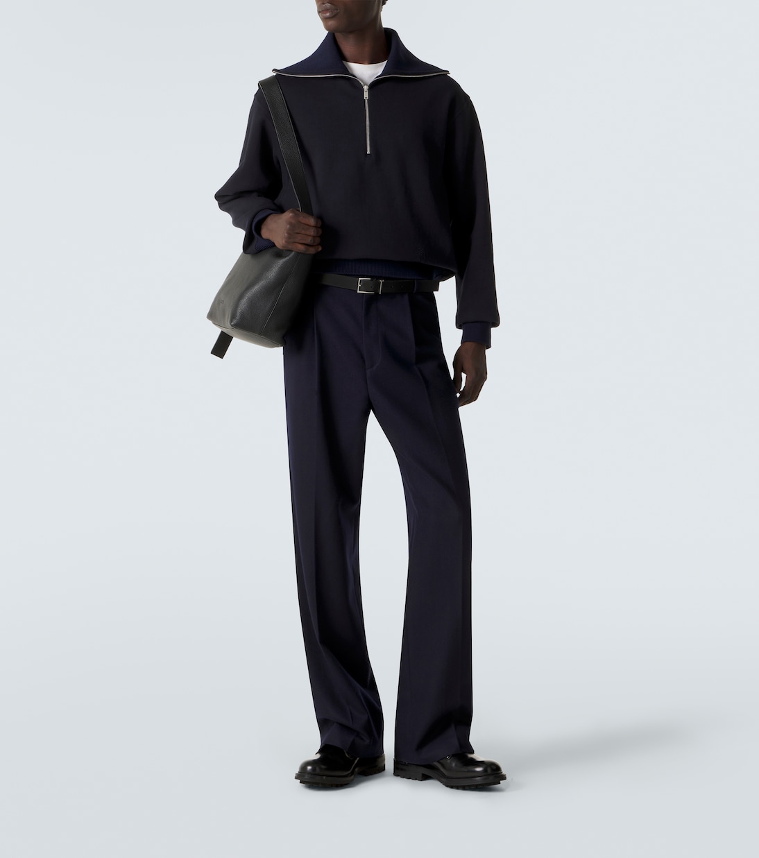 Cotton half-zip sweatshirt | Jil Sander