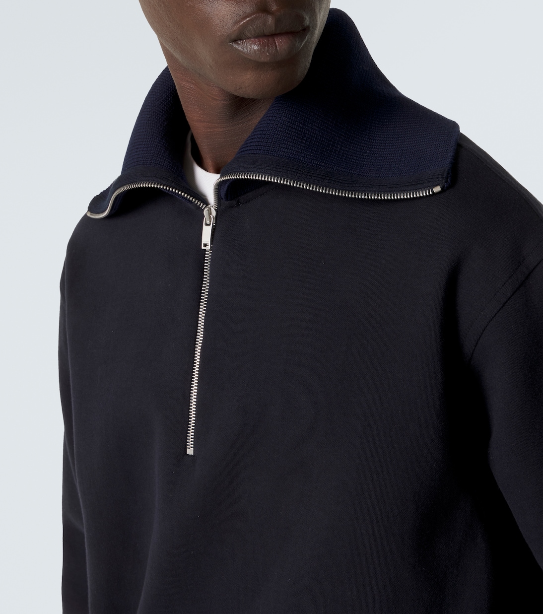 Cotton half-zip sweatshirt | Jil Sander