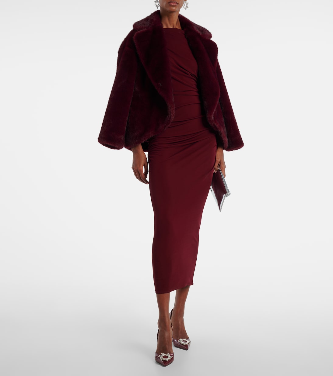 Begum 95 patent leather slingback pumps | Amina Muaddi