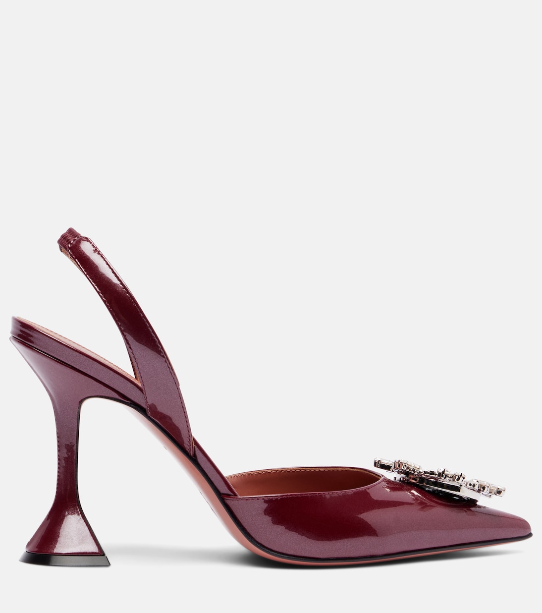 Begum 95 patent leather slingback pumps | Amina Muaddi