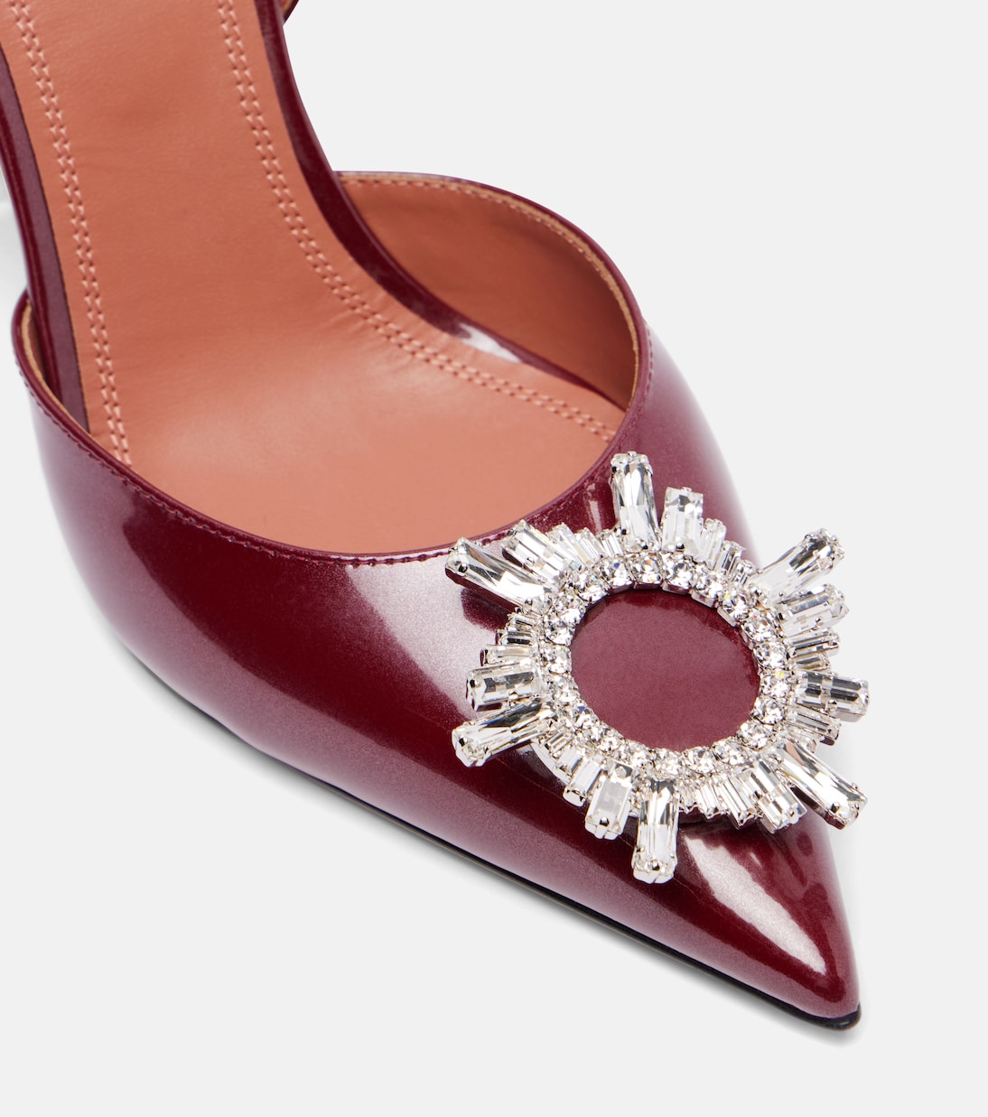 Begum 95 patent leather slingback pumps | Amina Muaddi