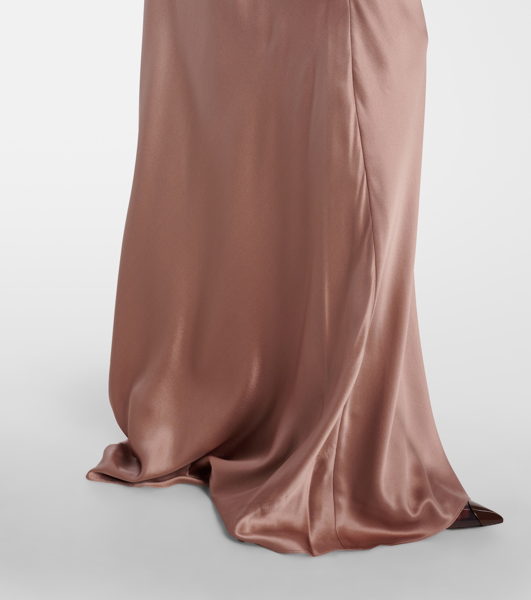 Ruched strapless silk satin corset dress | The Sei