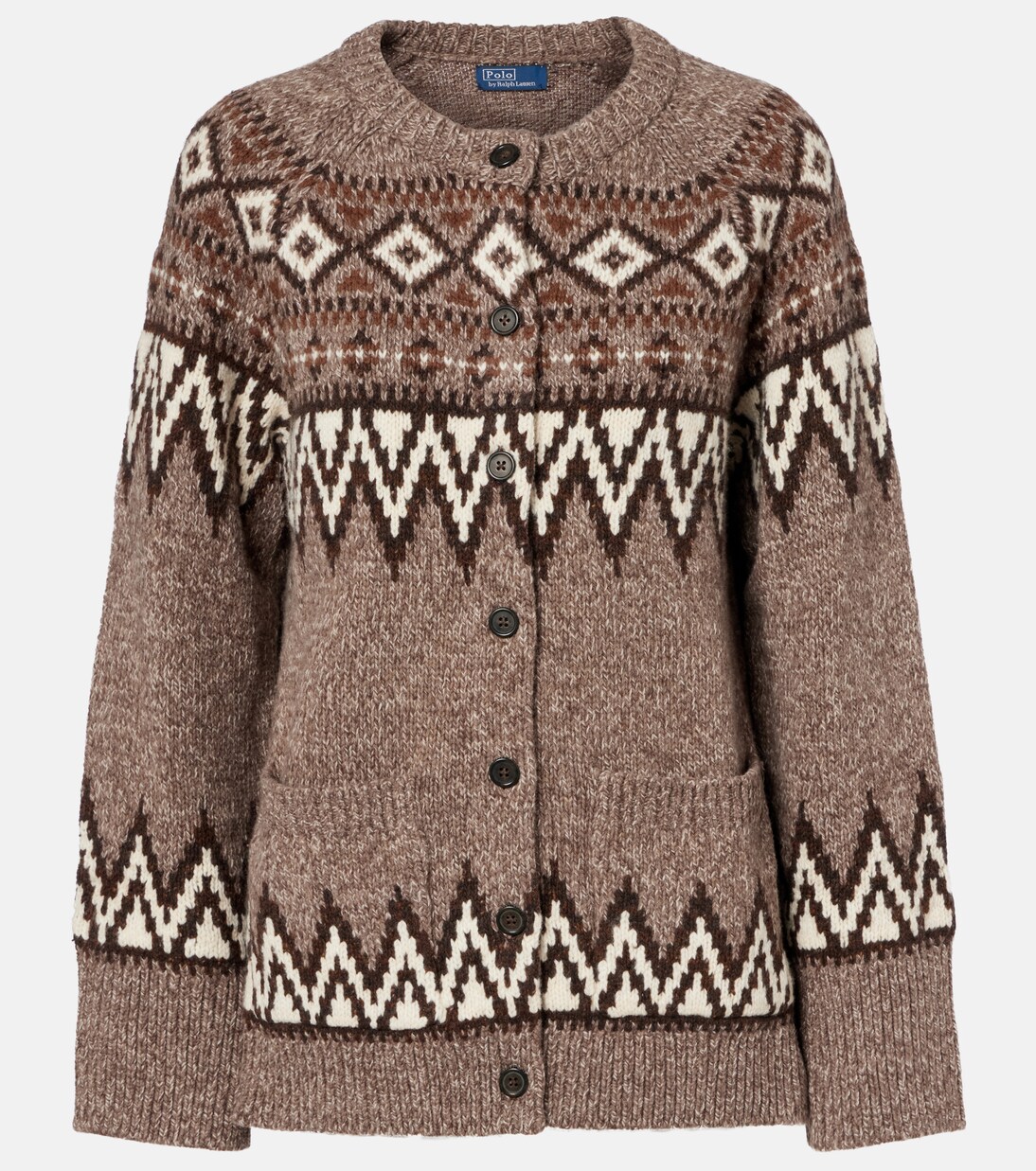 Fair Isle jacquard wool-blend cardigan | Polo Ralph Lauren