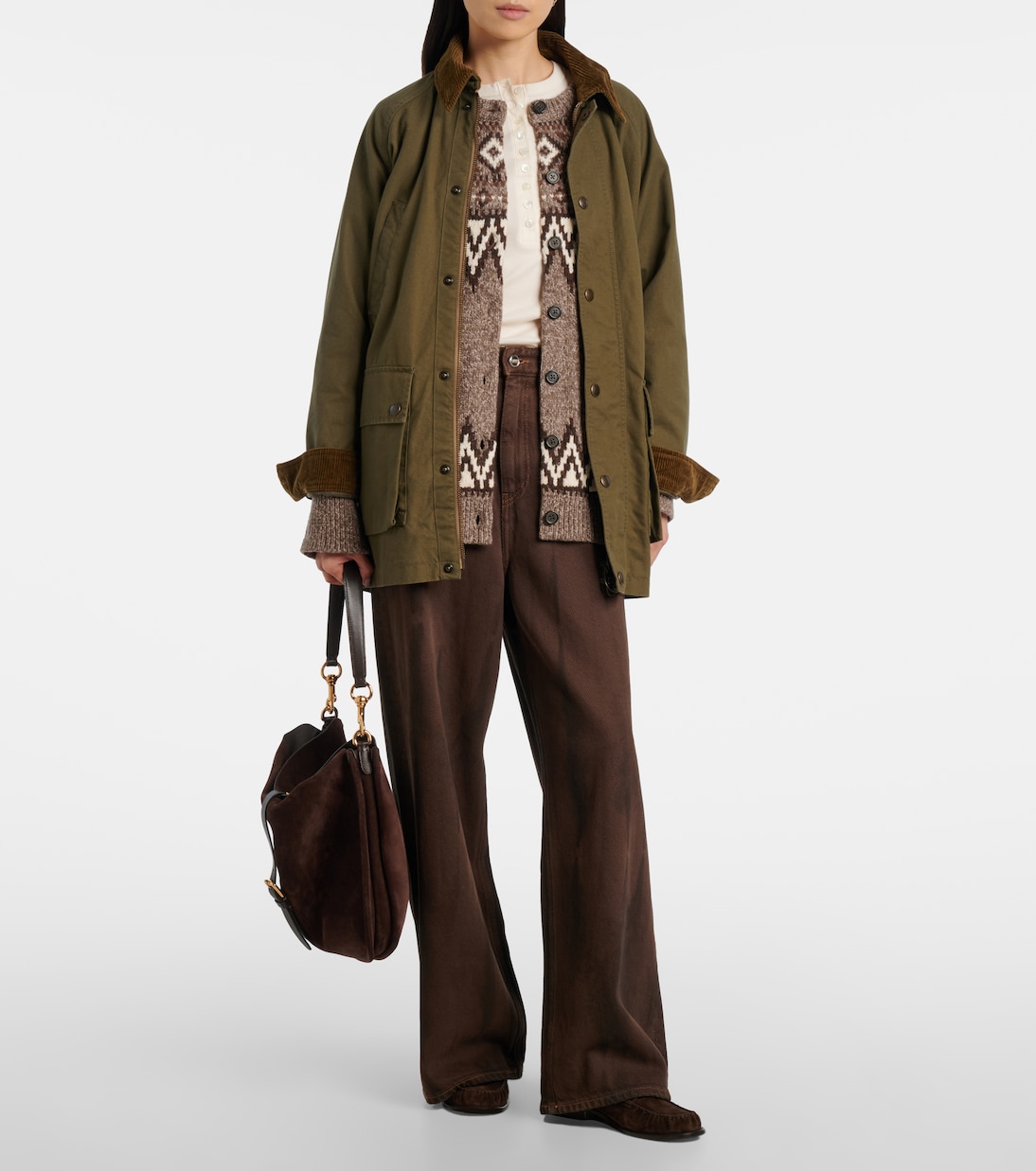 Fair Isle jacquard wool-blend cardigan | Polo Ralph Lauren