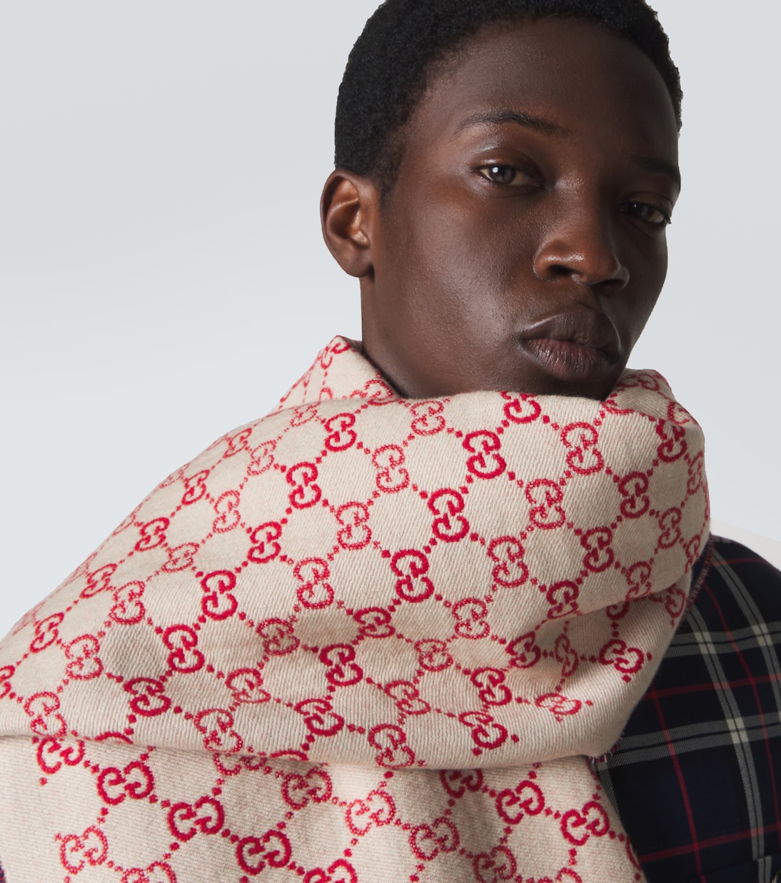 GG reversible wool jacquard scarf | Gucci