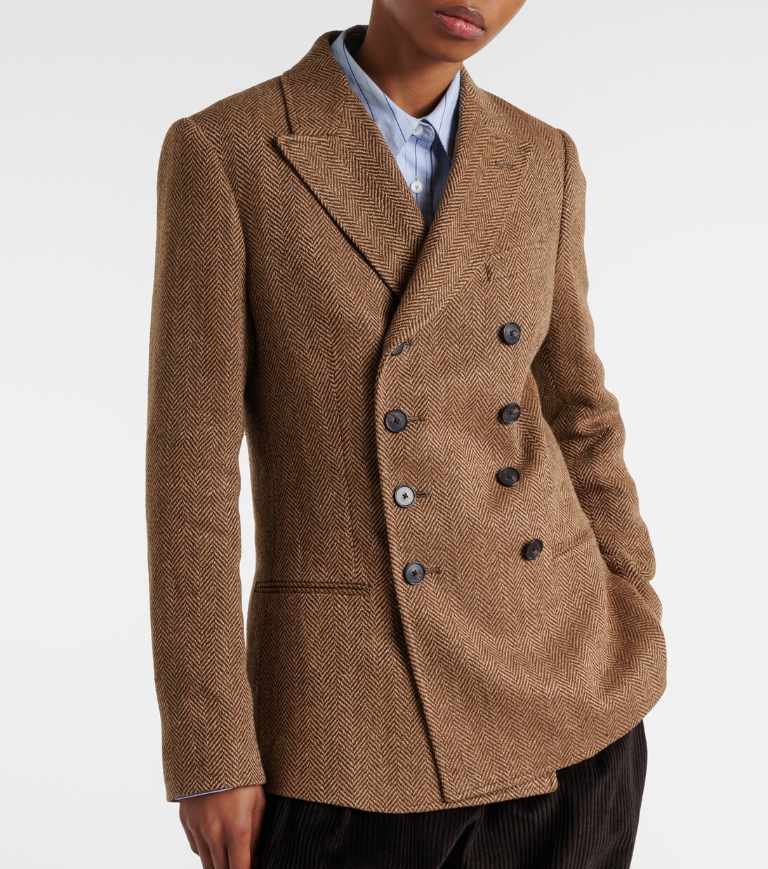 Herringbone linen, wool, and silk blazer | Polo Ralph Lauren