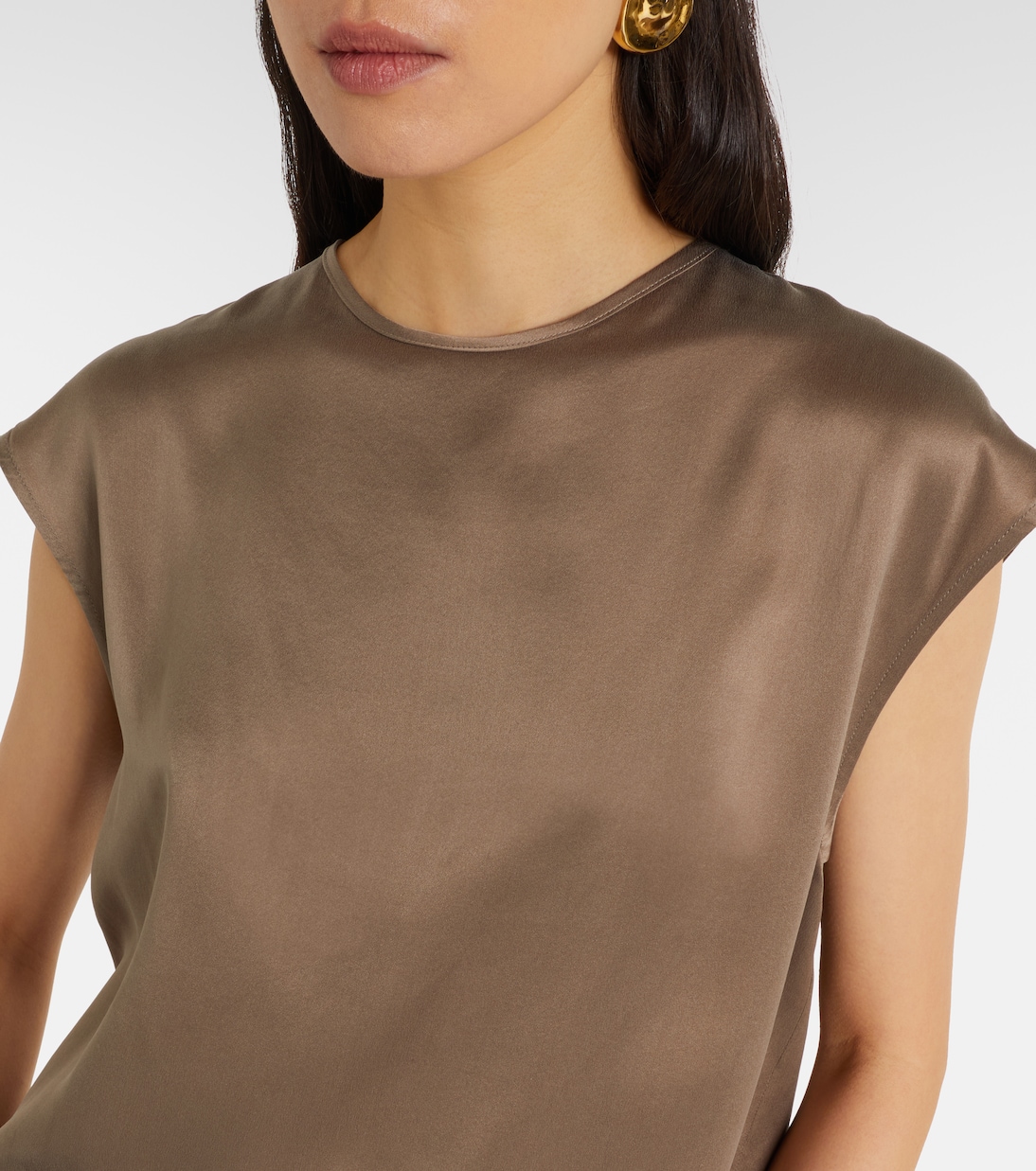 Dasha silk charmeuse top | Asceno