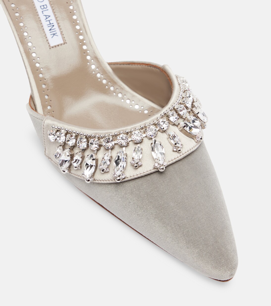 Tulipe 50 embellished velvet mules | Manolo Blahnik