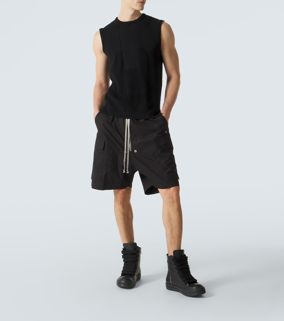 Jumbolace leather high-top sneakers | Rick Owens