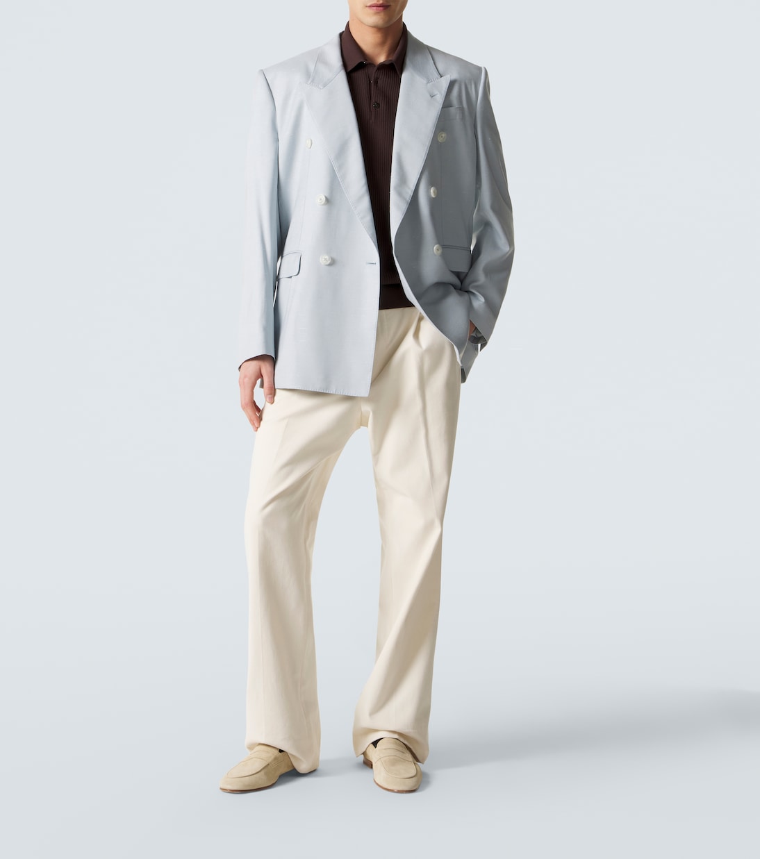 Polopullover aus Baumwoll-Rippstrick | Dolce&Gabbana