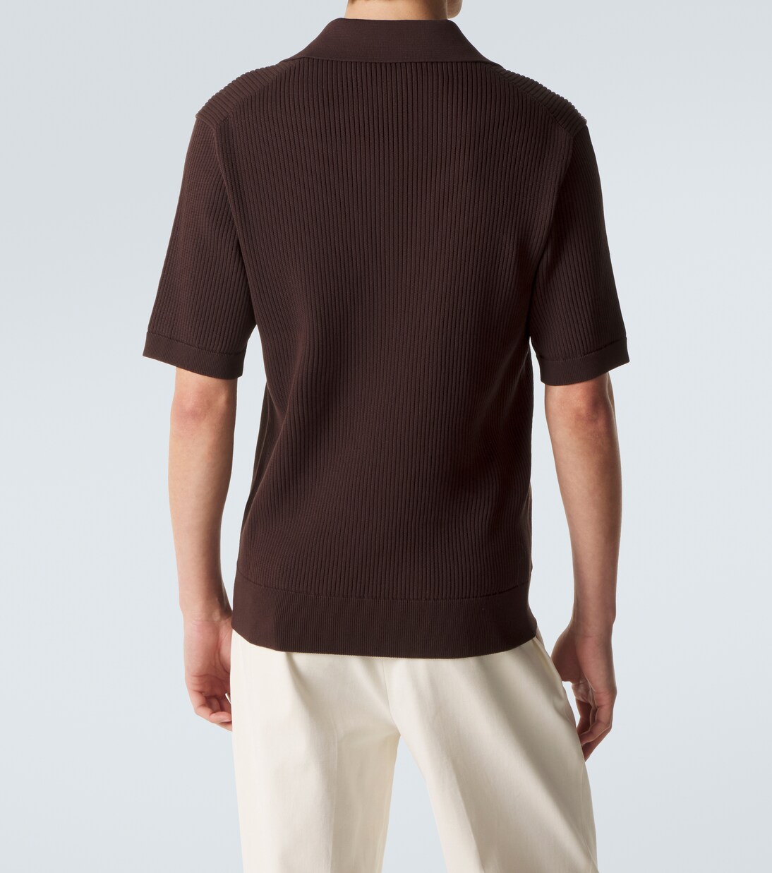 Polopullover aus Baumwoll-Rippstrick | Dolce&Gabbana