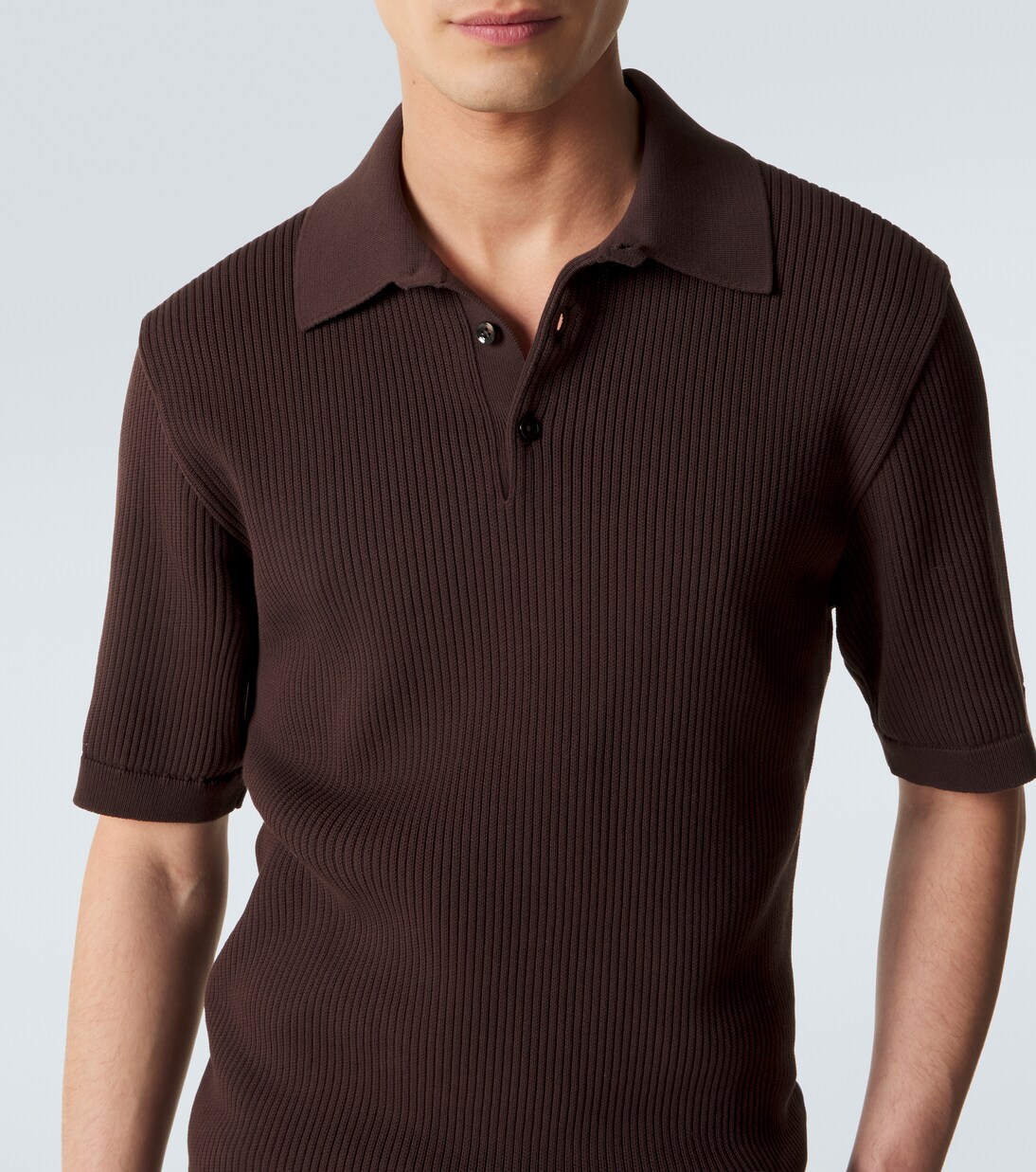 Polopullover aus Baumwoll-Rippstrick | Dolce&Gabbana