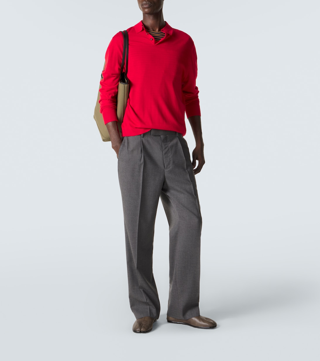 Virgin wool polo shirt | Allude