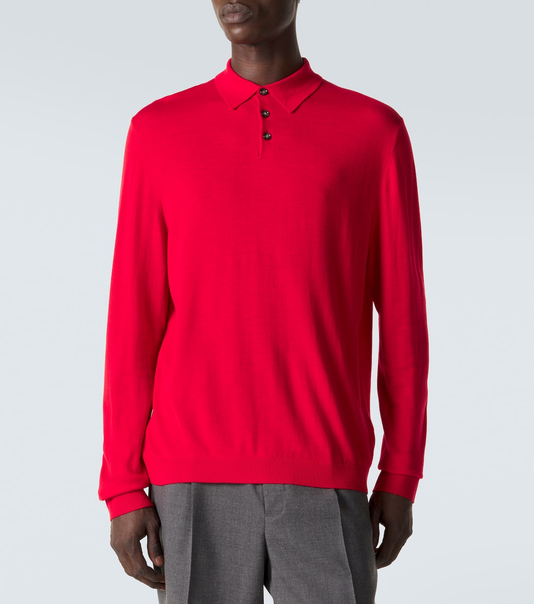 Virgin wool polo shirt | Allude
