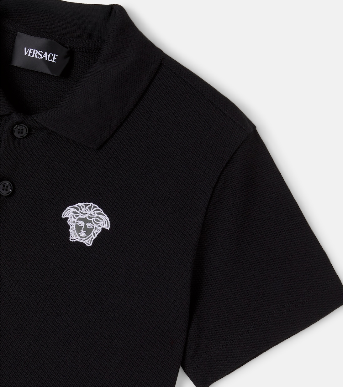 Medusa cotton piqué polo shirt | Versace Kids