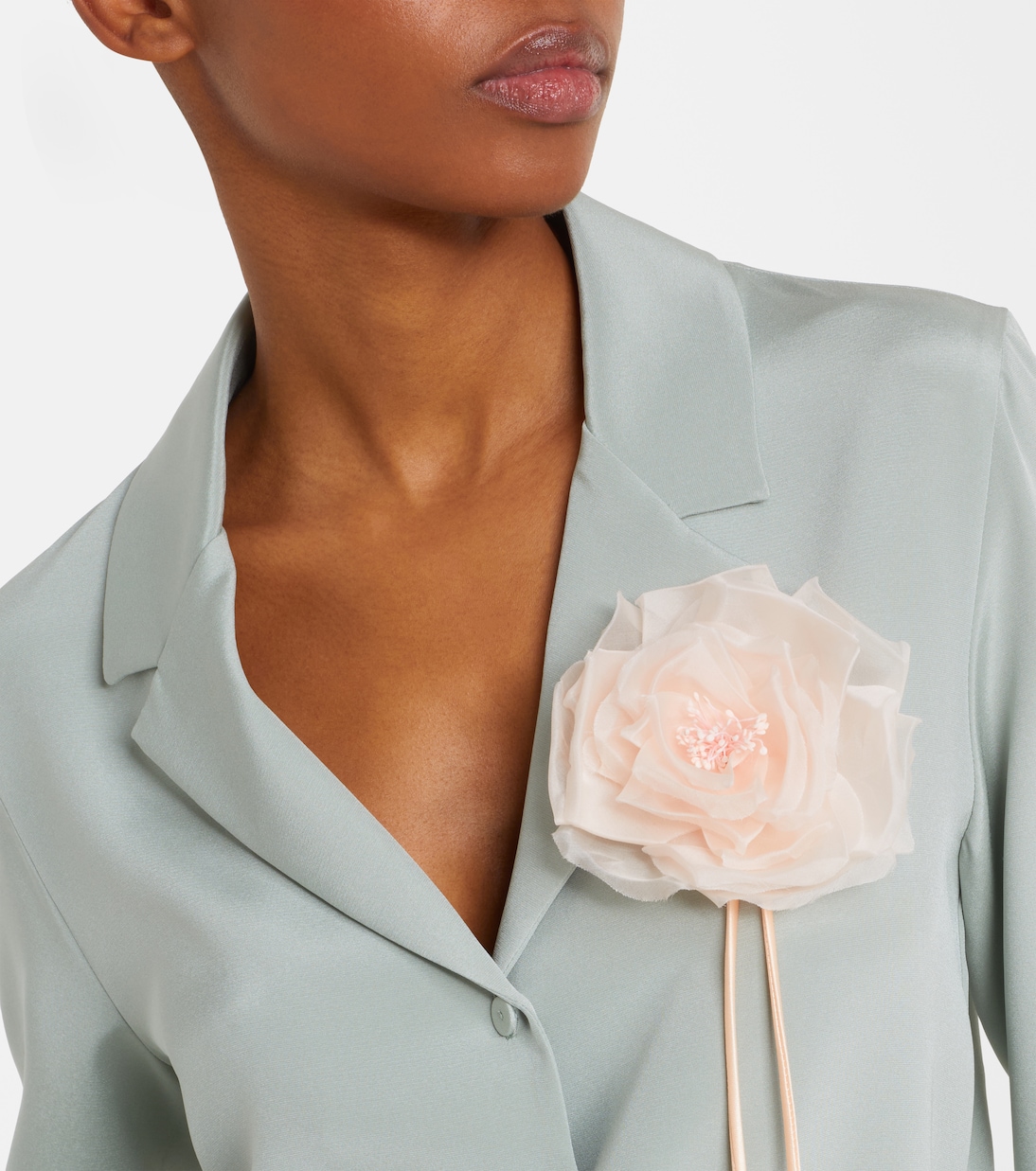 Ario floral-appliqué silk chiffon brooch | Max Mara