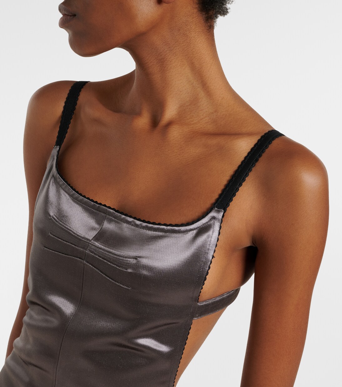 Open-back satin midi dress | The Attico