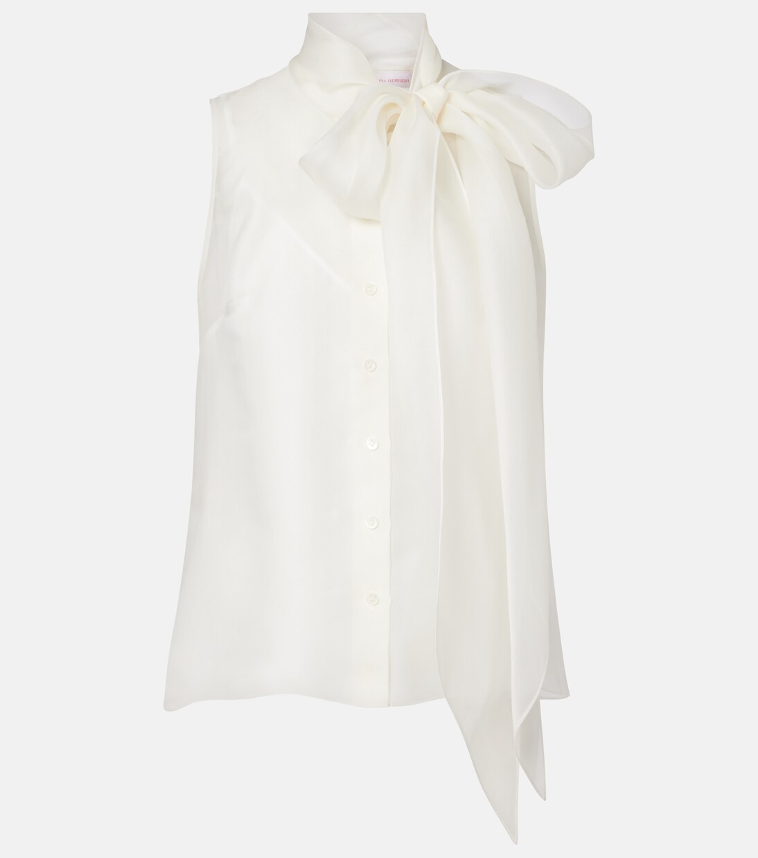 Tie-neck silk top | Carolina Herrera