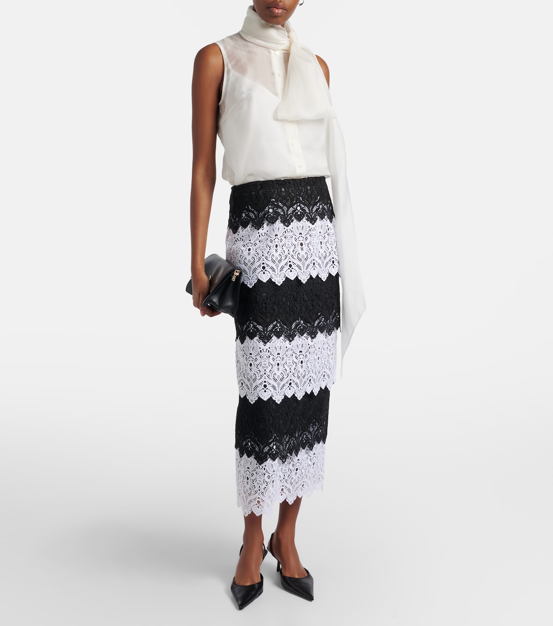 Tie-neck silk top | Carolina Herrera