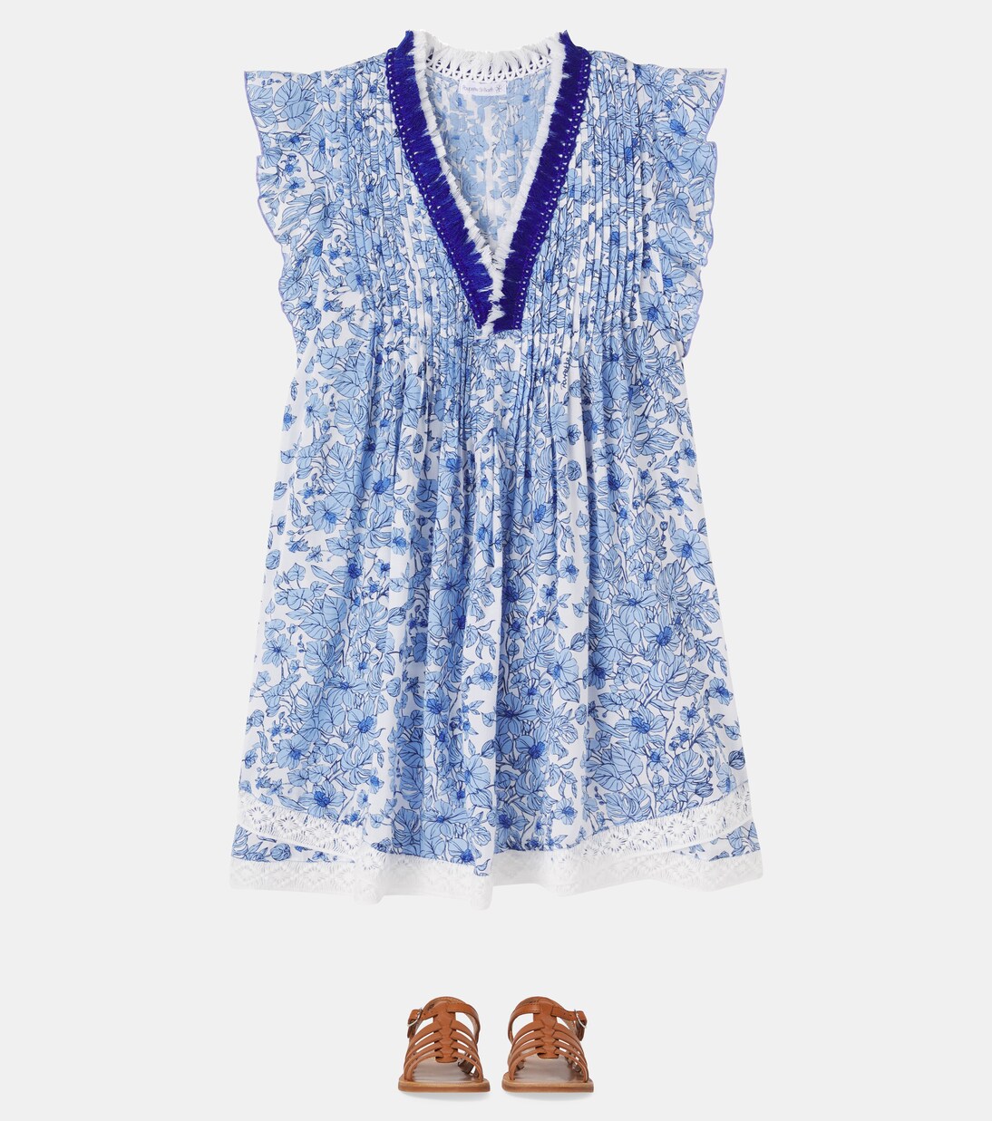 Bedrucktes Kleid Sasha | Poupette St Barth Kids