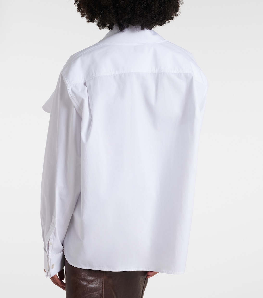 Bow-detail cotton poplin blouse | Saint Laurent