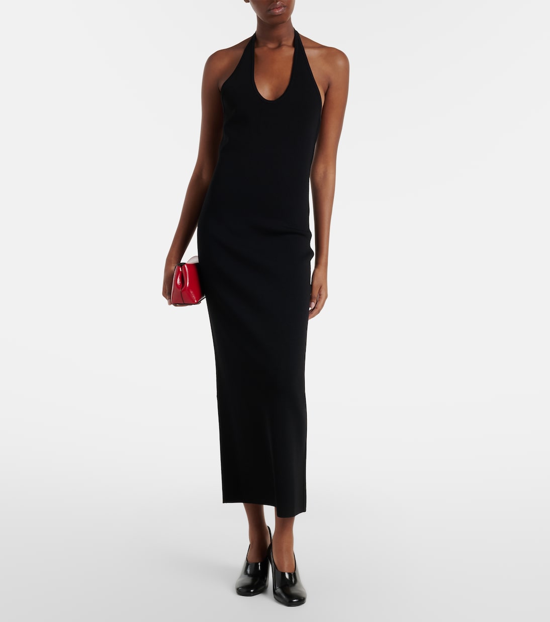 Vestido midi con cuello halter | Toteme