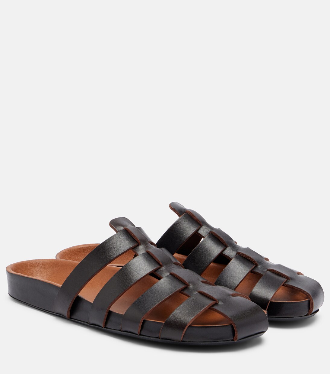 Dusty leather fisherman sandals | JUDE