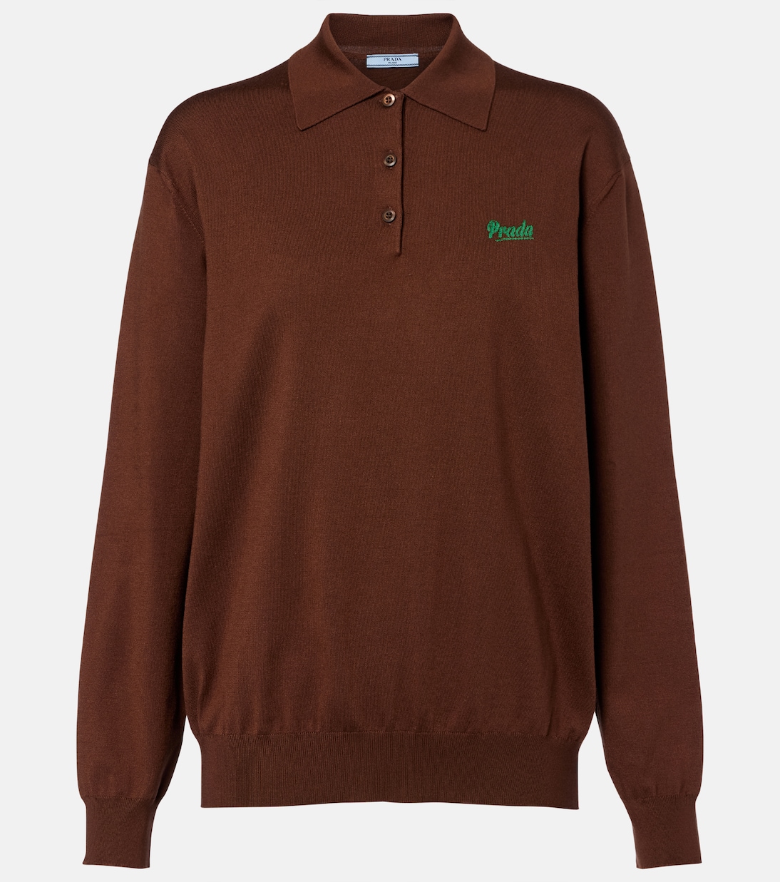 Silk-blend polo sweater | Prada