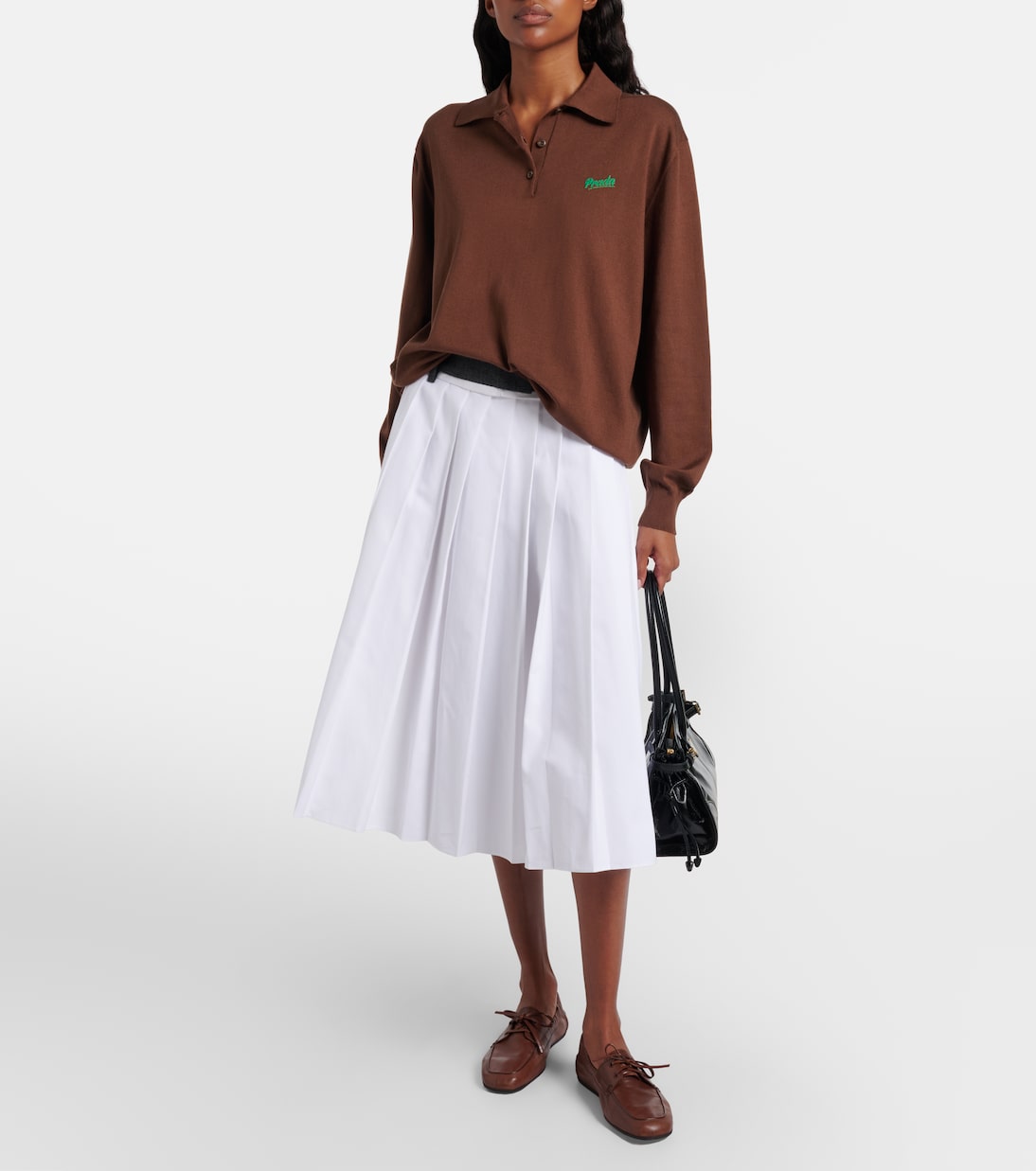 Silk-blend polo sweater | Prada