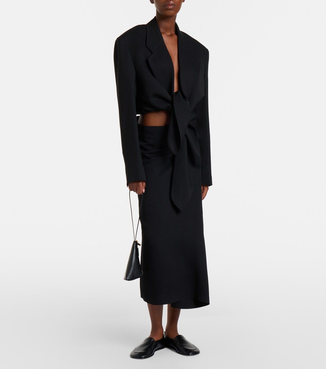 Solida迷你蛇纹效果皮革带腕带小袋 | Calvin Klein Collection