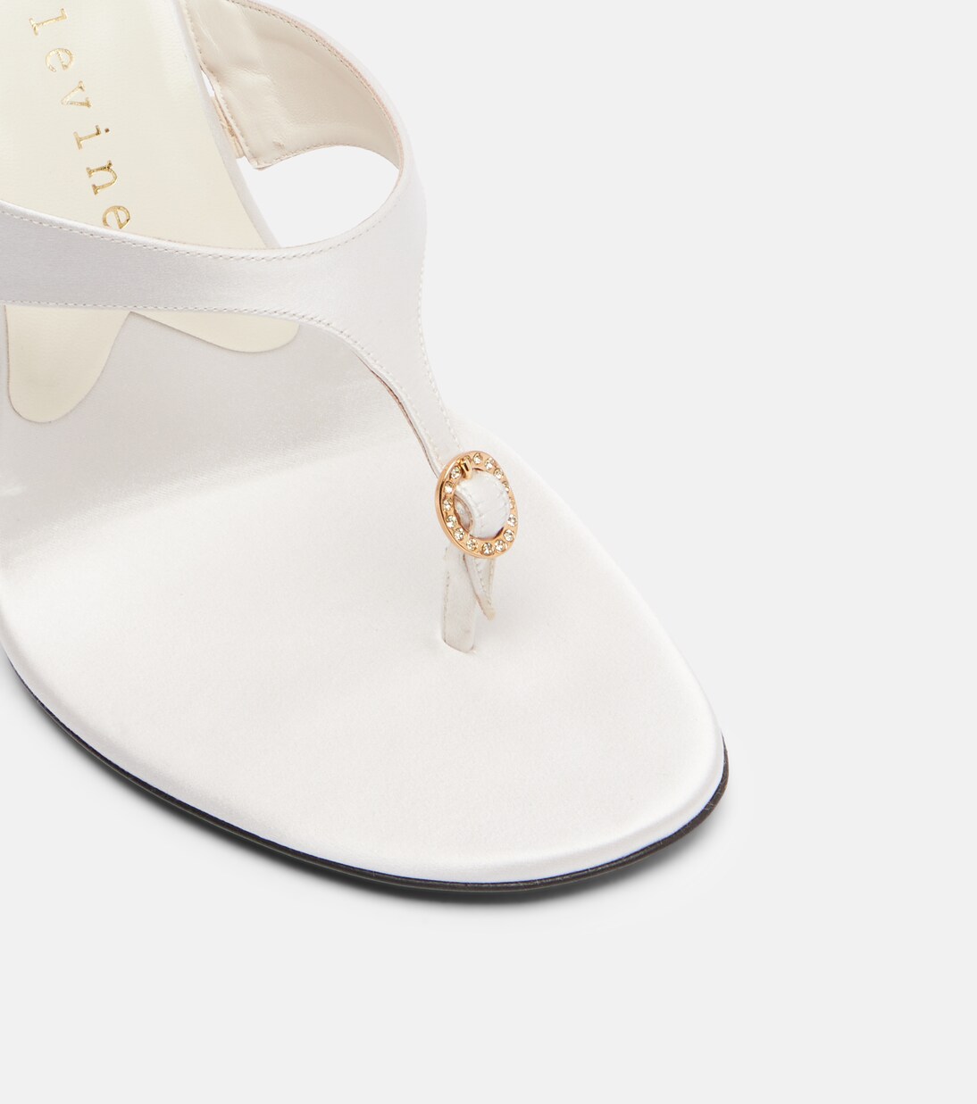 Kiss And Tell embellished satin thong sandals | Herbert Levine